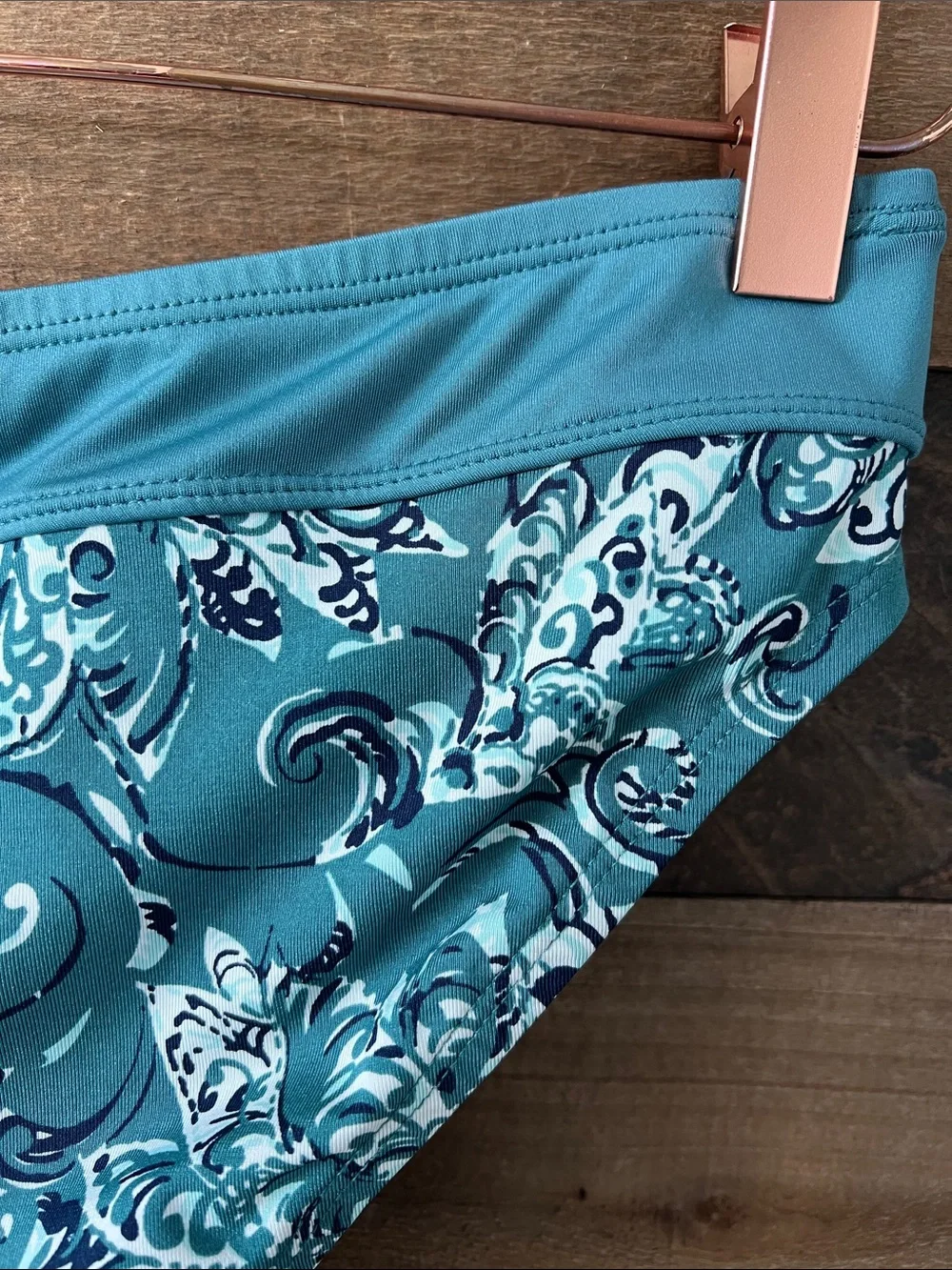 Carve Designs Women's Stinson Swim Bikini Bottom in Teal Paisley Size Medium